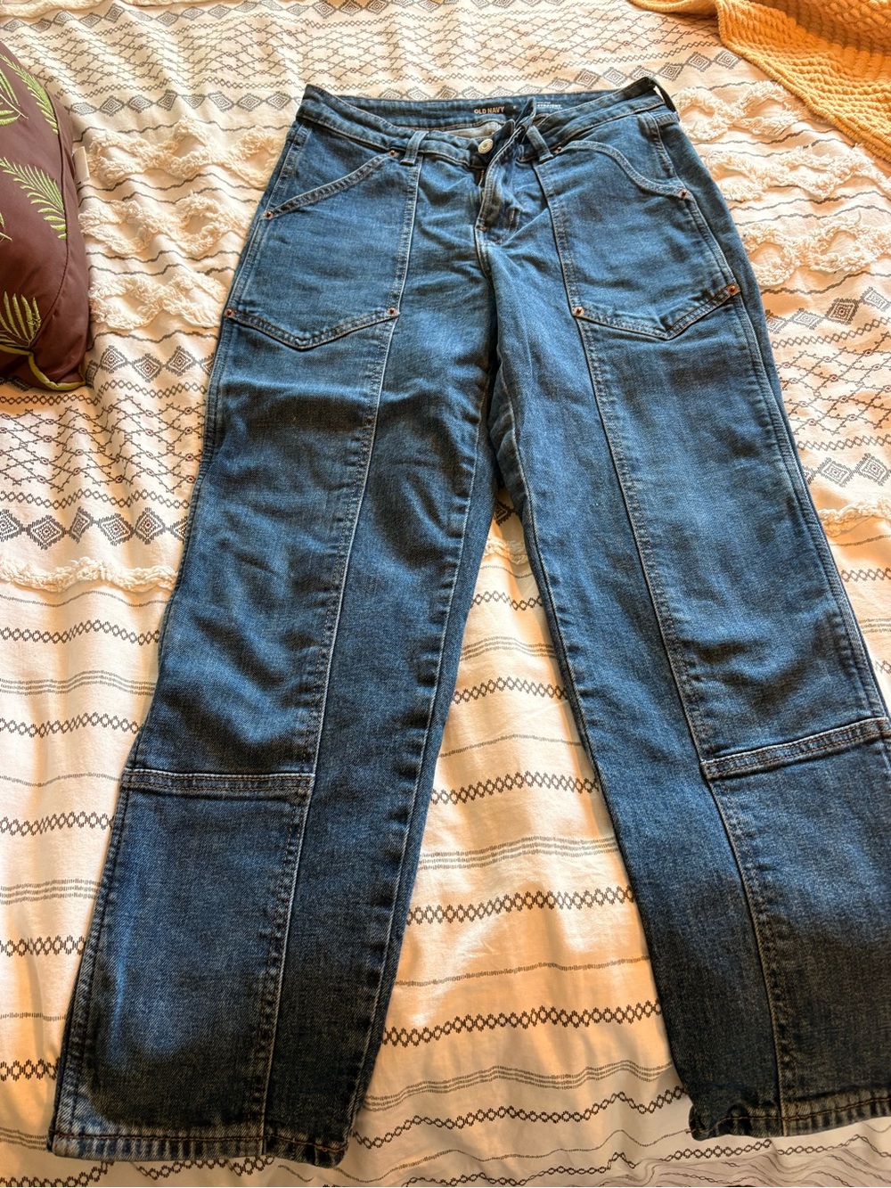 Old Navy Dark Blue Wide-Leg Women's Jeans